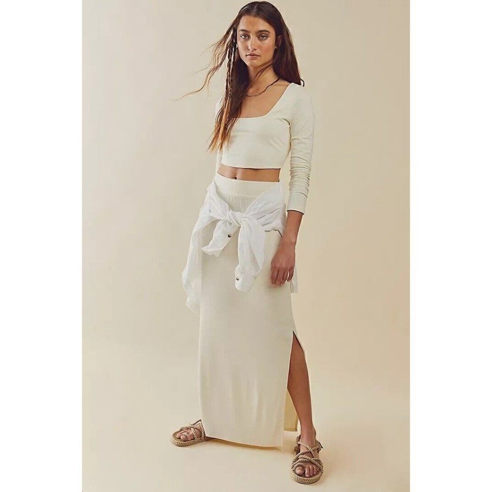 Free People Shenanigans Crop Top and Maxi Skirt Set